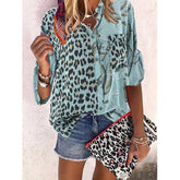 Vintage Loose Stamens Print Blouses